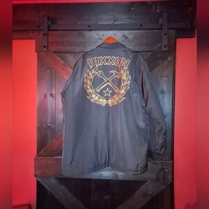 Mens Dixxon Black Jacket With Gold Details 2XL